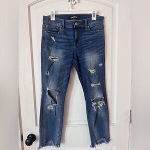 Express Distressed Blue Women's Jeans size 8R